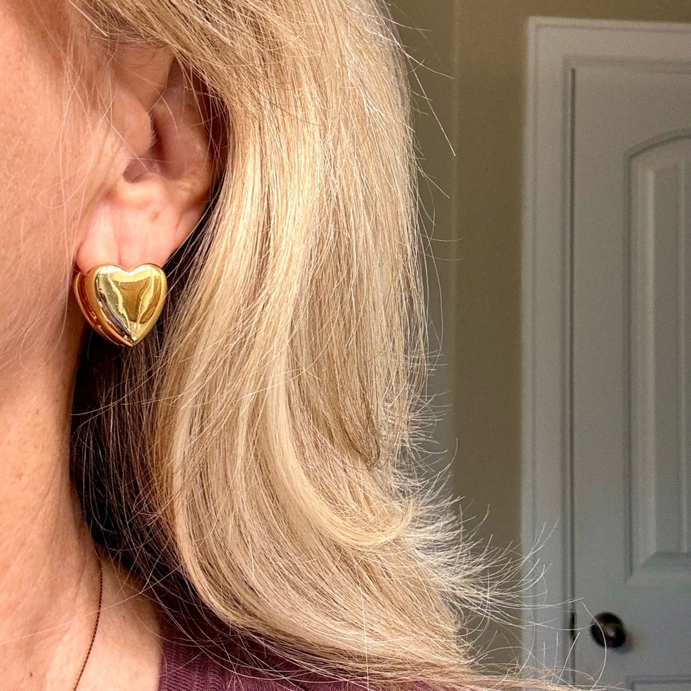 Beautiful Heart Earrings, Bundle of Two